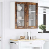 Armadio pensile con porta 2 pcs Rovere fumé 40 x 31 x 80 cm