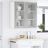 Armadio pensile con porta 2 pcs Grigio Sonoma 40 x 31 x 80 cm