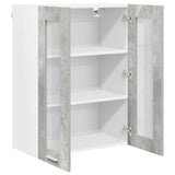 Armadio pensile con porta Grigio cemento 60 x 31 x 80 cm