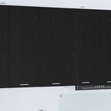 Armadio pensile con porta Rovere Nero e Bianco 50 x 31 x 100 cm