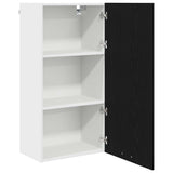 Armadio pensile con porta Rovere Nero e Bianco 50 x 31 x 100 cm