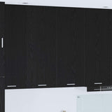 Armadio pensile Rovere Nero 80 x 31 x 100 cm Legno truciolato