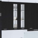 Armadio pensile con porta Riga Rovere Nero 60 x 31 x 100 cm