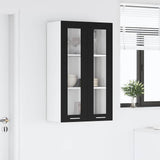 Armadio pensile con porta Riga Rovere Nero 60 x 31 x 100 cm