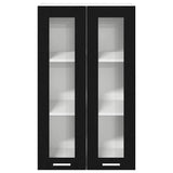 Armadio pensile con porta Riga Rovere Nero 60 x 31 x 100 cm