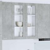 Armadio pensile con porta Grigio cemento 80 x 31 x 100 cm
