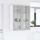 Armadio pensile con porta Grigio cemento 80 x 31 x 100 cm
