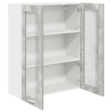 Armadio pensile con porta Grigio cemento 80 x 31 x 100 cm