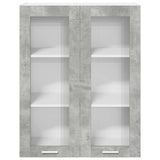 Armadio pensile con porta Grigio cemento 80 x 31 x 100 cm