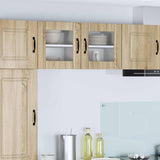 Mobile in vetro da parete Lucca 2 pcs Rovere Sonoma