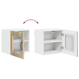 Mobile in vetro da parete Lucca 2 pcs Rovere Sonoma