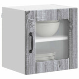 Mobile in vetro da parete Lucca Grigio Sonoma 40 x 31 x 40 cm