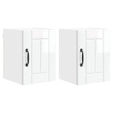 Armadietto a muro Lucca 2 pcs Bianco Lucido 30 x 31 x 40 cm
