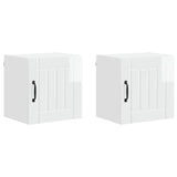 Armadietto a muro Lucca 2 pcs Bianco Lucido 40 x 31 x 40 cm