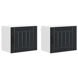 Armadietto a muro Lucca 2 pcs Nero 50 x 31 x 40 cm