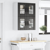Mobile in vetro da parete LUCCA 2 pcs Nero 60 x 31 x 40 cm