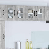 Mobile in vetro da parete Lucca 2 pcs Grigio Cemento