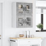 Mobile in vetro da parete Lucca 2 pcs Grigio Cemento