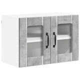 Mobile in vetro da parete Lucca 2 pcs Grigio Cemento