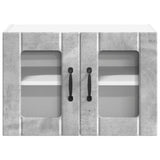 Mobile in vetro da parete Lucca 2 pcs Grigio Cemento