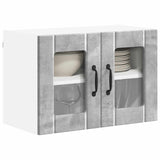 Mobile in vetro da parete Lucca 2 pcs Grigio Cemento