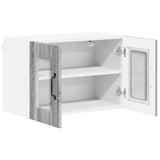 Mobile in vetro da parete Lucca 2 pcs Grigio Sonoma