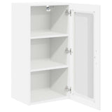 Mobile in vetro da parete Lucca 2 pcs Bianco 40 x 31 x 80 cm