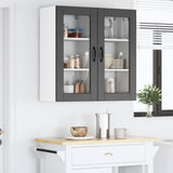 Mobile in vetro da parete LUCCA 2 pcs Nero 40 x 31 x 80 cm