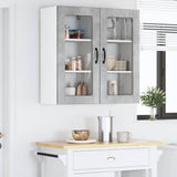 Mobile in vetro da parete Lucca 2 pcs Grigio Cemento