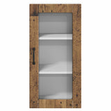 Mobile in vetro da parete Lucca Legno antico 40 x 31 x 80 cm