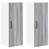 Armadietto a muro Lucca 2 pcs Grigio Sonoma 30 x 31 x 80 cm