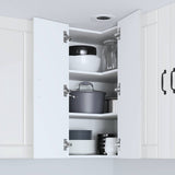 Mobile angolare per parete Lucca Bianco Lucido 57 x 57 x 80 cm