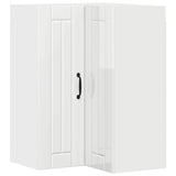Mobile angolare per parete Lucca Bianco Lucido 57 x 57 x 80 cm