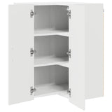 Mobile angolare per parete Lucca Bianco Lucido 57 x 57 x 80 cm