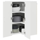 Mobile angolare per parete Lucca Bianco Lucido 57 x 57 x 80 cm