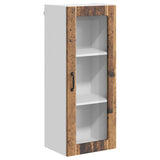 Mobile in vetro da parete Lucca Legno antico 40 x 31 x 100 cm