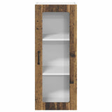 Mobile in vetro da parete Lucca Legno antico 40 x 31 x 100 cm