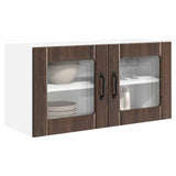 Mobile in vetro da parete PORTO Rovere Marrone 80 x 31 x 40 cm
