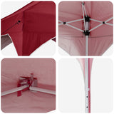 Tenda per feste a pop-up 290 x 290 x 245 cm Borgogna