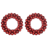 Corone di Palline di Natale 2 pcs Rosso 33 x 33 x 7 cm