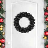 Corone di Palline di Natale 2 pcs Nero 33 x 33 x 7 cm