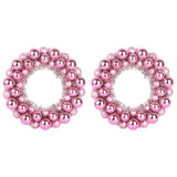 Corone di Palline di Natale 2 pcs Rosa 33 x 33 x 7 cm