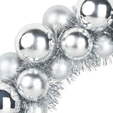 Corone di Palline di Natale 2 pcs Argento 33 x 33 x 7 cm