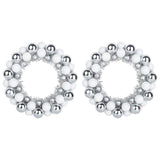 Corone di Palline di Natale 2 pcs Bianco e Argento