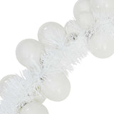 Ghirlanda di Palline di Natale Bianco 186 cm Polistirolo