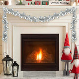 Ghirlanda di Palline di Natale Argento 186 cm Polistirolo