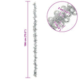 Ghirlanda di Palline di Natale Argento 186 cm Polistirolo