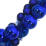 Ghirlanda di Palline di Natale Blu 186 cm Polistirolo