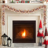 Ghirlanda di Palline di Natale Oro rosa 186 cm Polistirolo