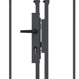 Cancello da Giardino con Parte Superiore Arcuata Grigio